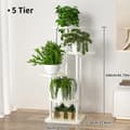 Miniatyrbillede 2 af 2: Planteholder, Metal Konstruktion, Pladsbesparende Design,B-5 niveau-creamywhite