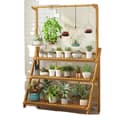 Miniatyrbillede 1 af 2: Plantebord, 3 niveauer, justerbar højde, naturlig bambus,XL, Naturligt Træ