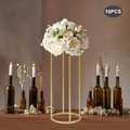 Pikkukuva 3 / 4: Häät Table Flower Stand, Sylinterimäinen Muotoilu, Kultainen Viimeistely