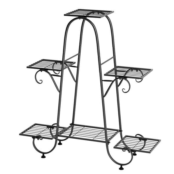 Metal Planteholder, 3 Niveauer, Metal Jern,sort