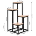 Miniatyrbillede 6 af 8: Plante stativ - 4 hylder - metal - 34x34x69,5 cm - lys
