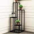 Miniatyrbillede 8 af 8: Plante stativ - 4 hylder - metal - 34x34x69,5 cm - lys