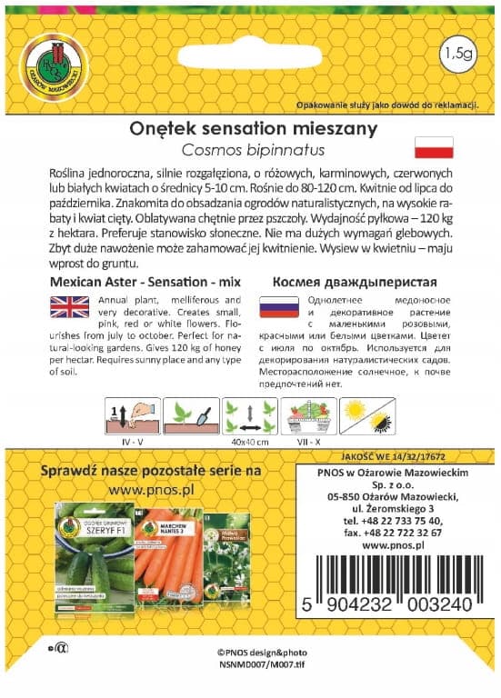 Onetek sensation -sekoitussiemenet 1,5 g Mehiläisille hyödyllinen kasvi