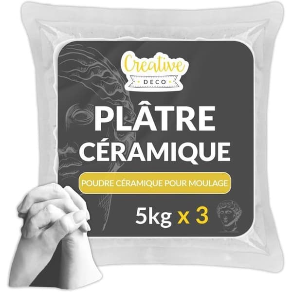 Gips för gjutning - Creative Deco - 15 kg - Hög kvalitet - Lätt att använda - Presentidé