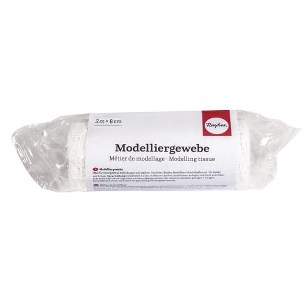Förbandsband - Rayher - 8 cm x 3 m - Bomull - Mjuk - Torkar snabbt