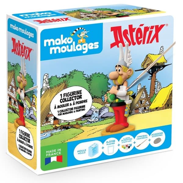 Kreativ box - Mako Moulages - Asterix och Obelix - 15 cm statyett - Tillverkad i Frankrike - Från 5 år