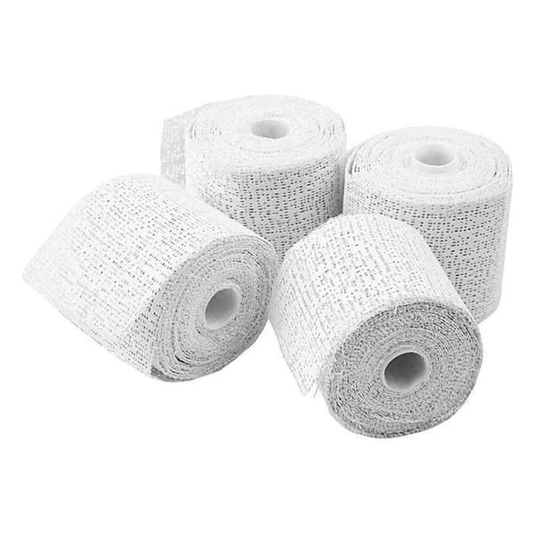 Bandage i gips - Okänd - 5 cm x 2,7 m - Vit - 4 st - Broderad bomull
