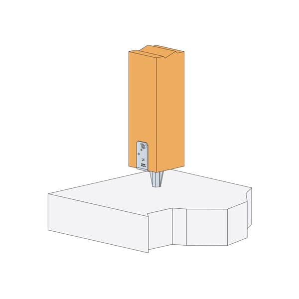 PBWS100Z pylväsjalka 100x40x72x200x22x3mm