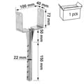 Pikkukuva 2 / 9: PBWS100Z pylväsjalka 100x40x72x200x22x3mm