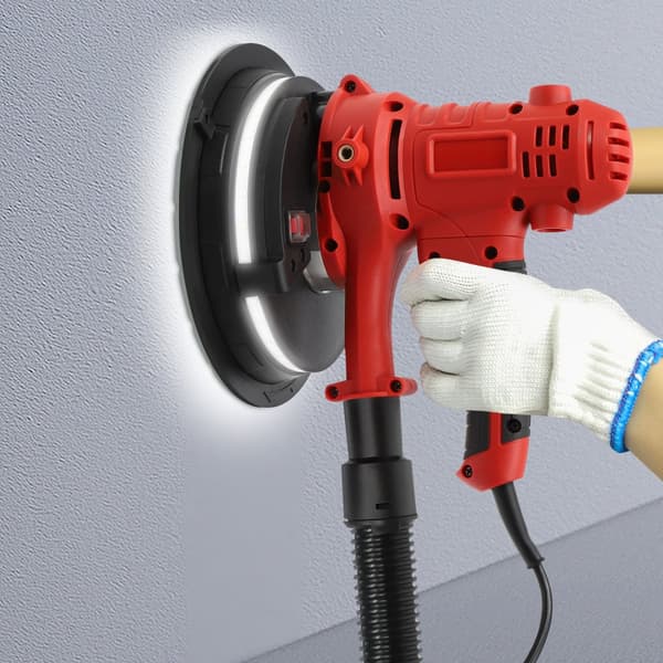 Handhållen Gipsväggsslipmaskin, 1200W Effekt, Variabel Hastighetskontroll, LED-belysning