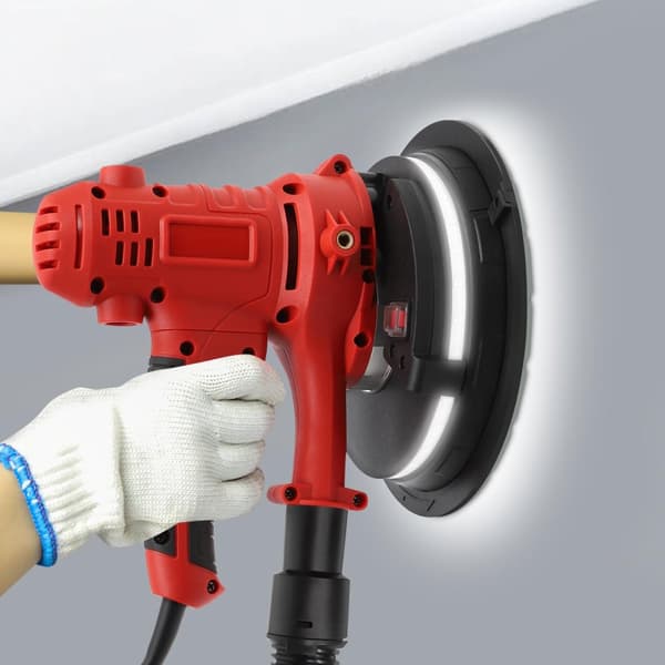 Handhållen Gipsväggsslipmaskin, 1200W Effekt, Variabel Hastighetskontroll, LED-belysning