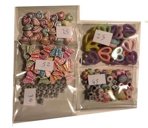 paket allt i ett olika pärlor flerfärg små pyssel