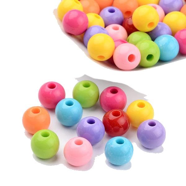 6 mm akryl pärlor flerfärg 150 styck