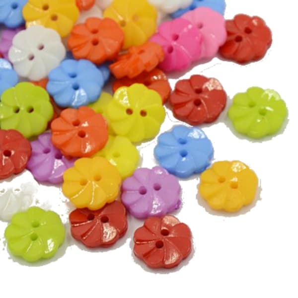 13 mm färgfina knappar akryl 42 st