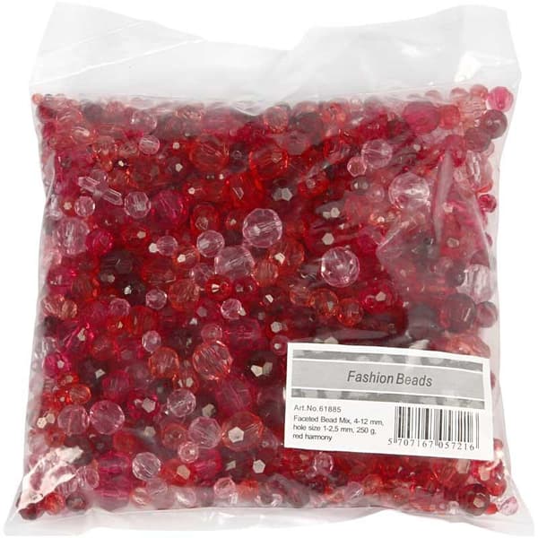 Harmoni Facettmix - ca 860 st Röd - 250 gram