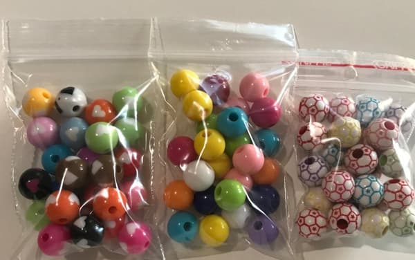pyssel plast pärlor 3 sorter 75 st