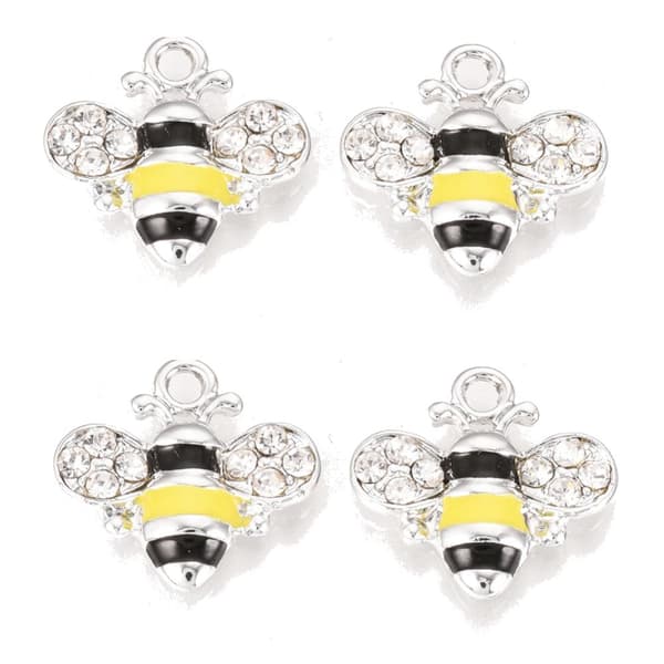 9 emaljerade strass bi berlocker