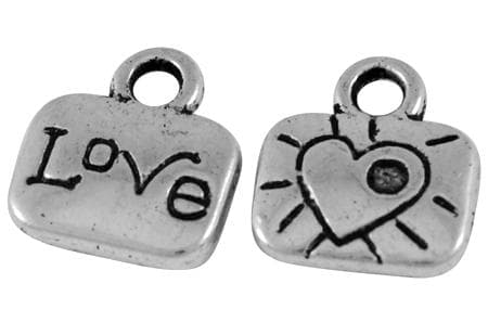 35 love små berlocker pärlor charms
