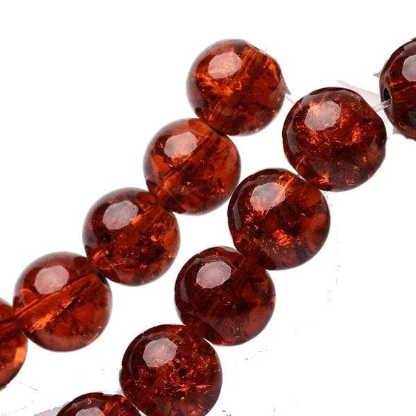 6 mm glaspärlor som bärnsten 100 st