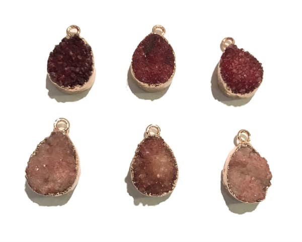naturella 6 agate hängen berlocker