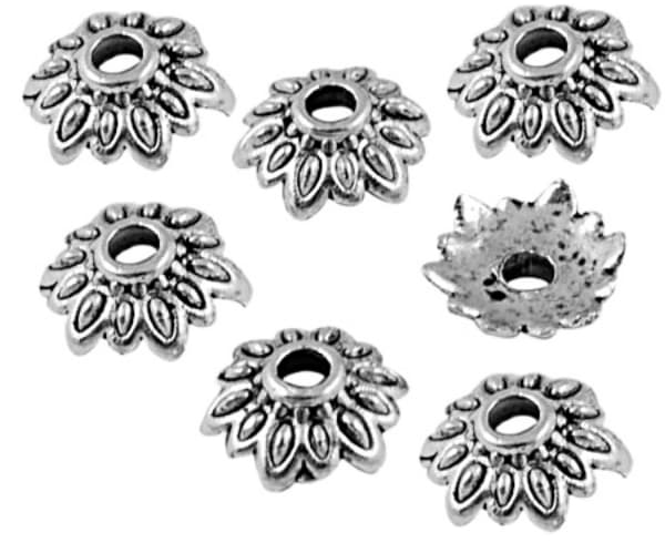 158 tibetsilver pärlor pärlhattar löv