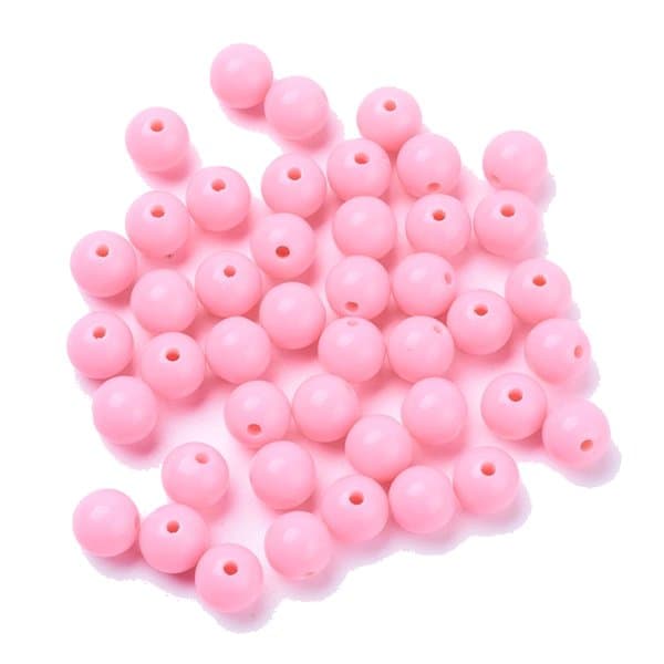 190 söta pärlor hårdplast 8 mm