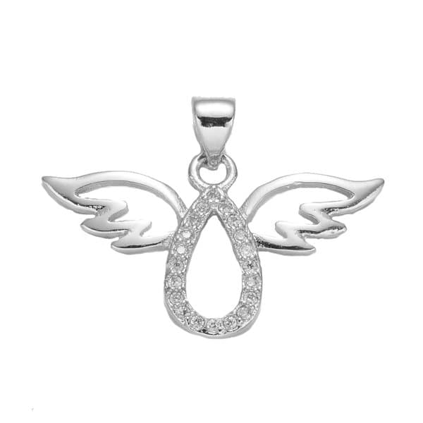 1 hängsmycke söt ängel med pave strass