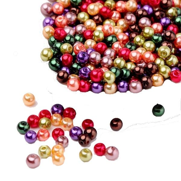 125 akryl pärlor 4 sorter fjäril rund hjärta