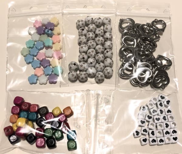 3 blandade mixat paket pärlor 63 gram