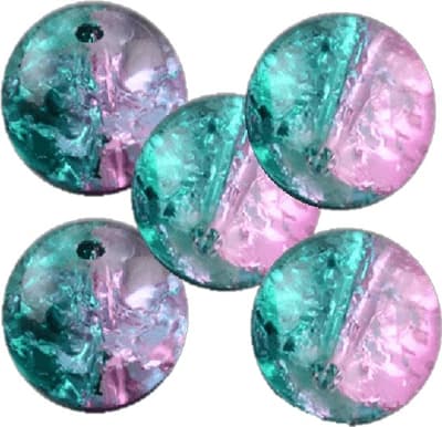 65 glas krackelerade 8 mm pärlor