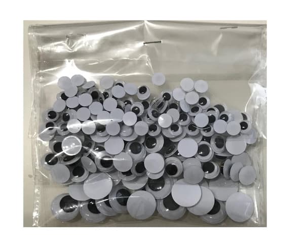 3 sort blandade ögon plast, 200 st