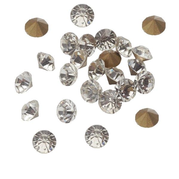 2 mm diamanform strass i glas 400 st