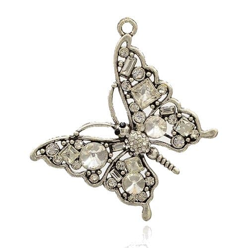 2 större hänge fjärilar med strass
