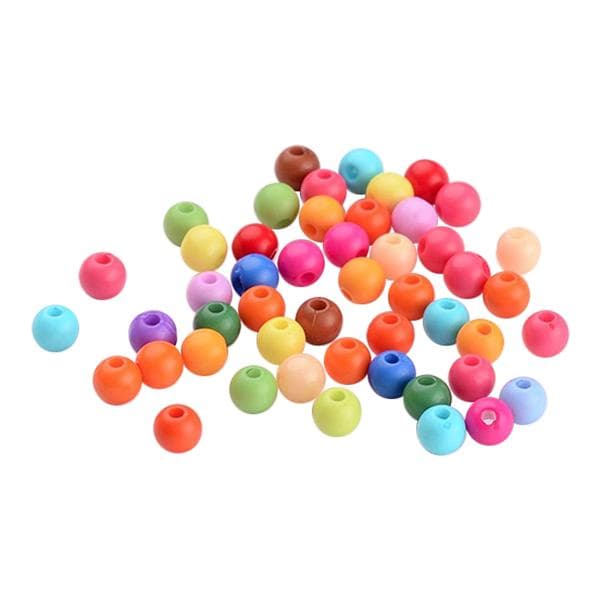 6 mm akryl pärlor flerfärg storpack 300 st