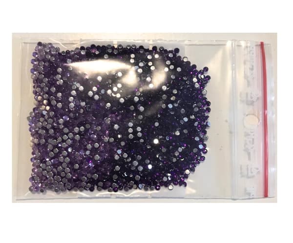 500 st nagel rhinestones bling 2 mm lila mix akryl