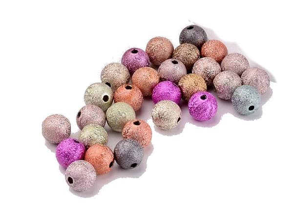 230 frostad stardust akryl pärlor 6 mm mix