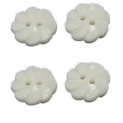 13 mm vita blom knappar 55 styck