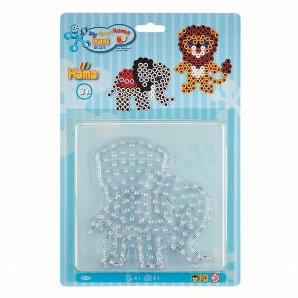 Hama Maxi Pärlplattor Lejon/Elefant