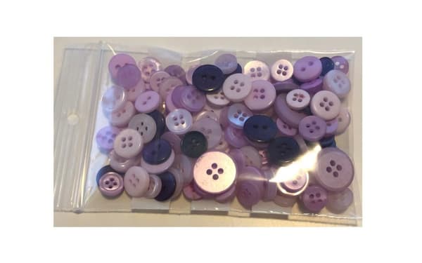 akryl knappar mixfärg lila rosa 30 gram
