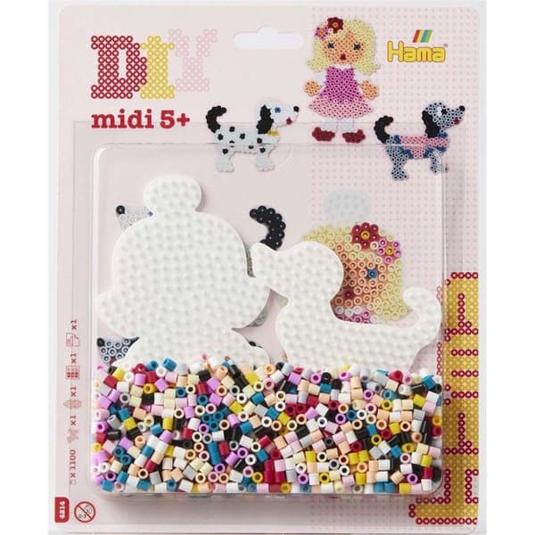 Hama Midi Set Dog & Doll 1100pcs