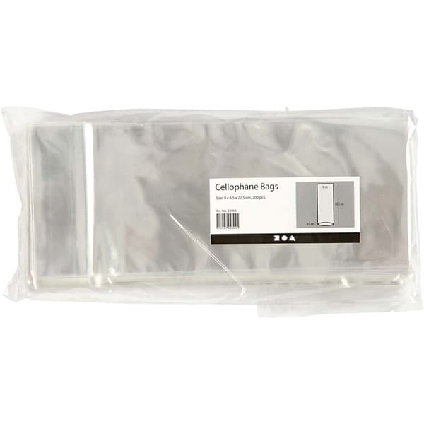 Cellofanpåse Oval Botten - H: 22,5 cm - 200 st