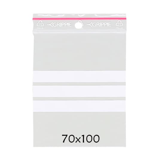 Blixtlåspåse Zippåse - Skrivfält - 70x100 mm - 1000 st