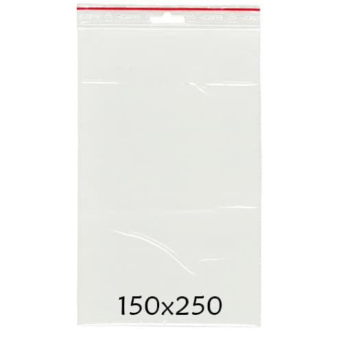 Blixtlåspåse Zippåse - 150x250 mm - 100 st