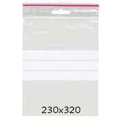 Blixtlåspåse Zippåse - Skrivfält - 230x320 mm - 100 st