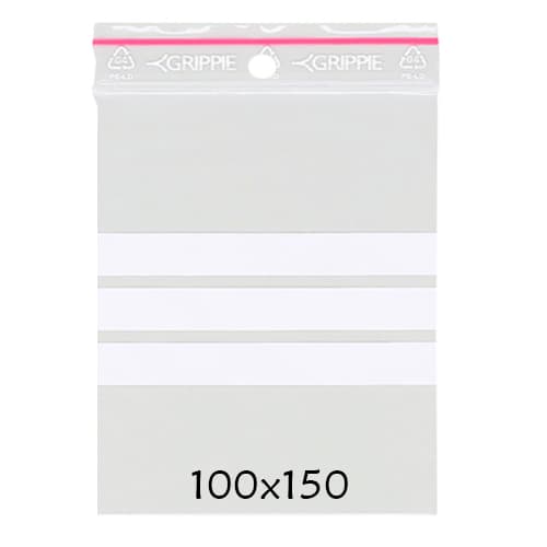 Blixtlåspåse Zippåse - Skrivfält - 100x150 mm - 1000 st