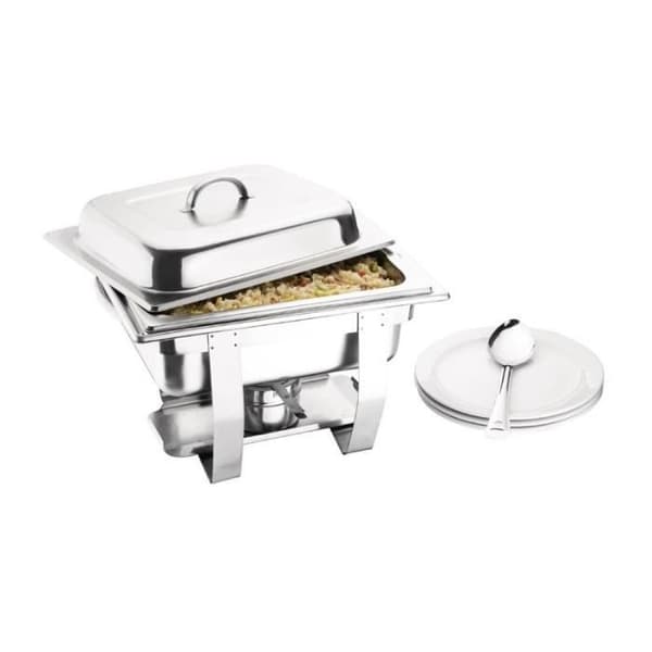 Chauffe-plat - OLYMPIA - Chafing dish GN 1/2 - Rostfritt stål - Korrosionsbeständig - Polerad yta