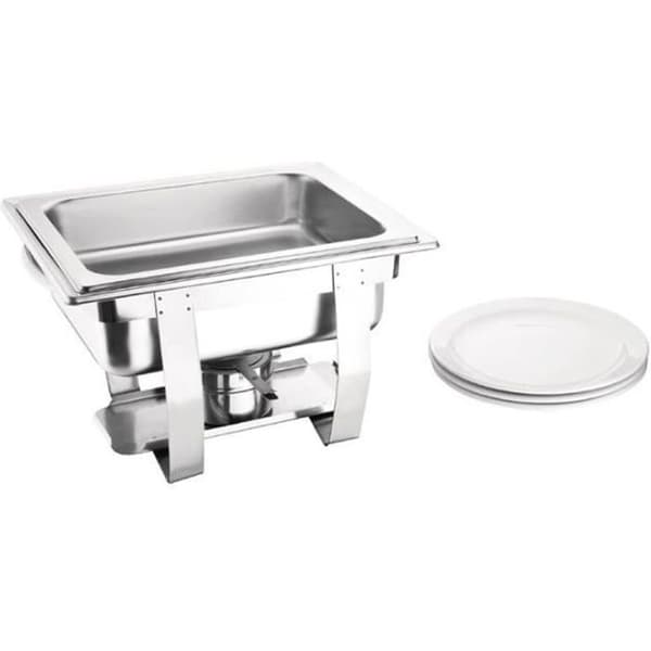 Chauffe-plat - OLYMPIA - Chafing dish GN 1/2 - Rostfritt stål - Korrosionsbeständig - Polerad yta