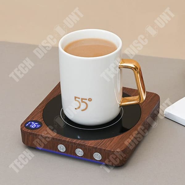 TD® uppvärmd kaffeunderlägg Premiumisolerad glasunderläggTermostatisk uppvärmd tekoppsunderlägg