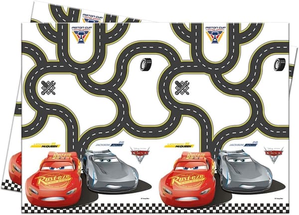 Bordduk cars 120 x 180 cm bil biler race duk