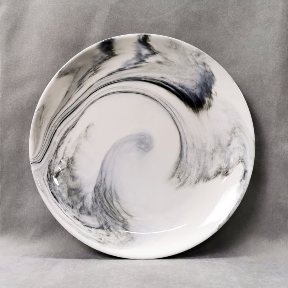 Dala porslin tallrik 20cm grå